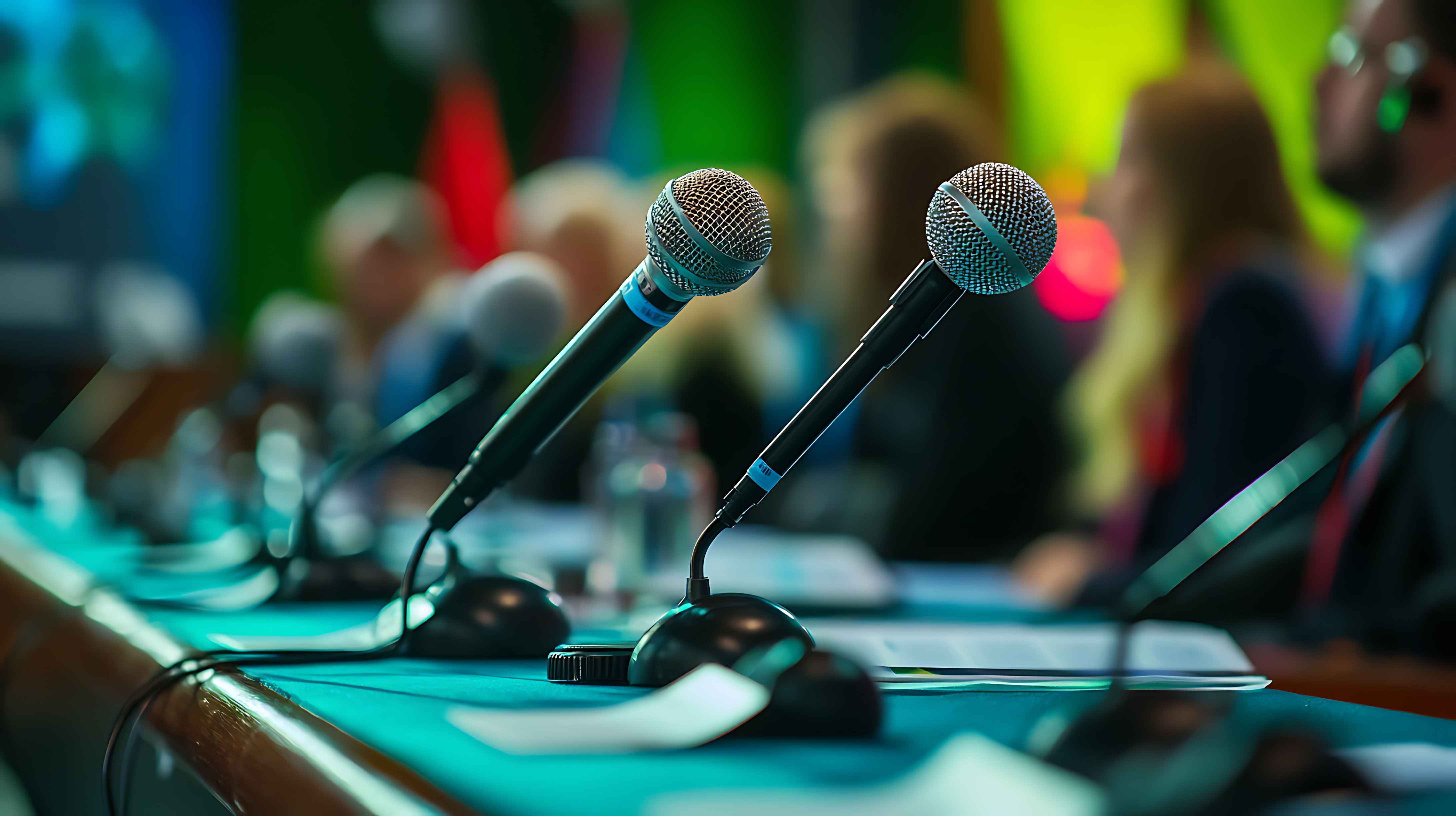 Microphones at COP29 (AI)