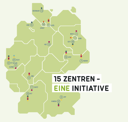 Deutschlandkarte mit eingezeichneten Standorten