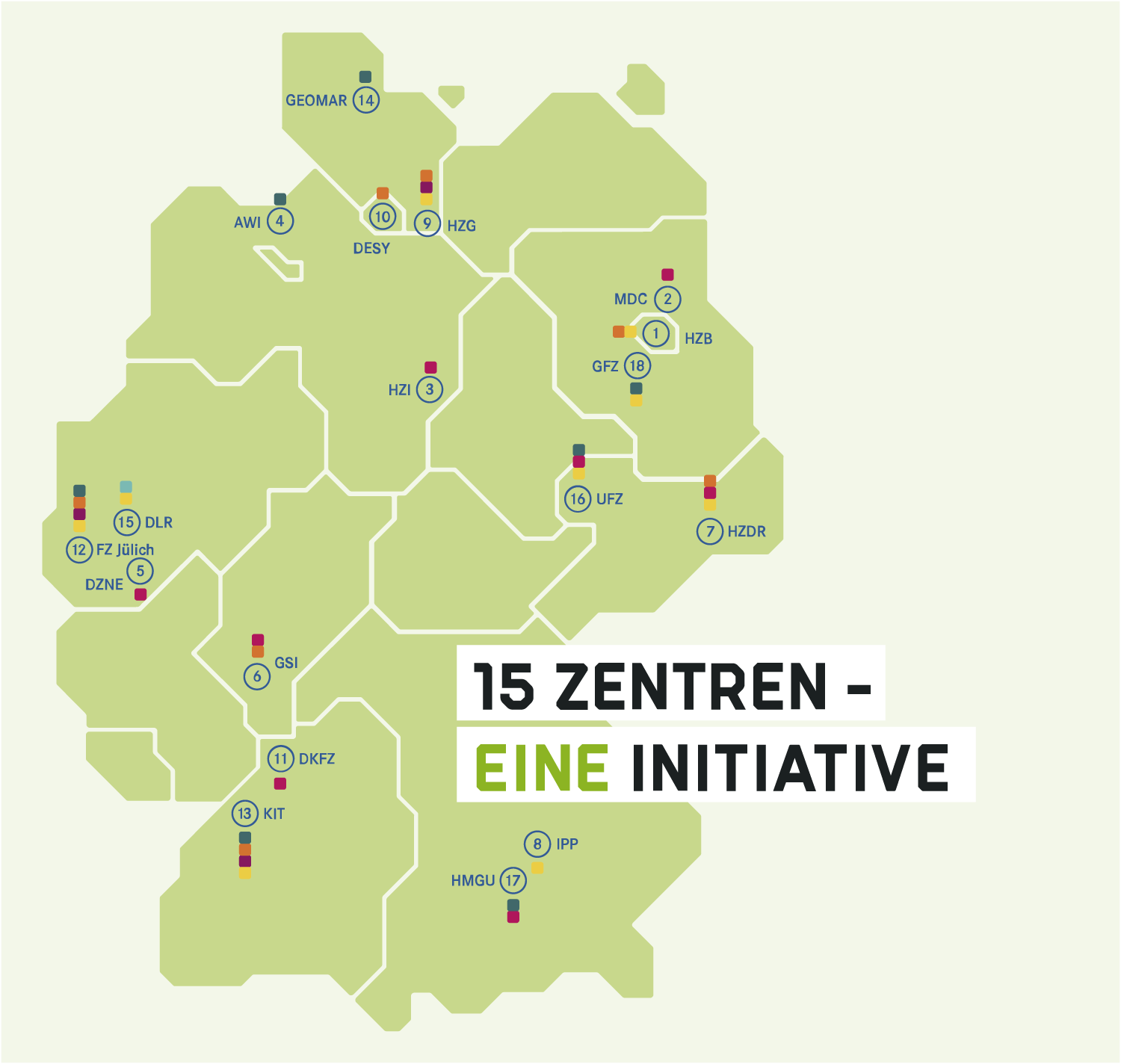 Deutschlandkarte mit eingezeichneten Standorten