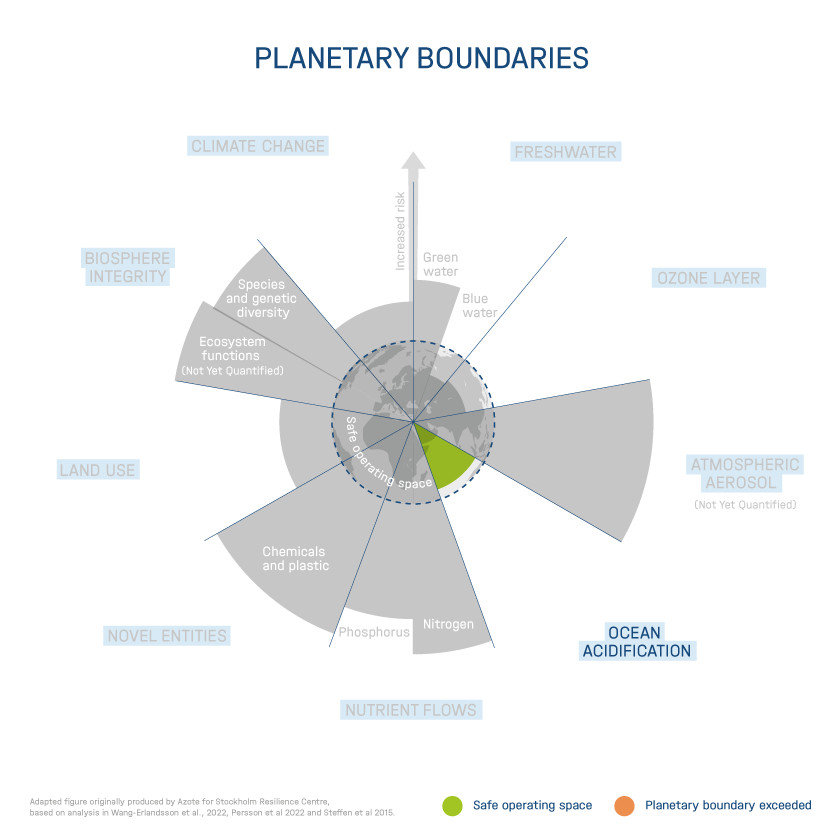 The nine planetary boundaries according to Rockström, Stockholm Resilience Center