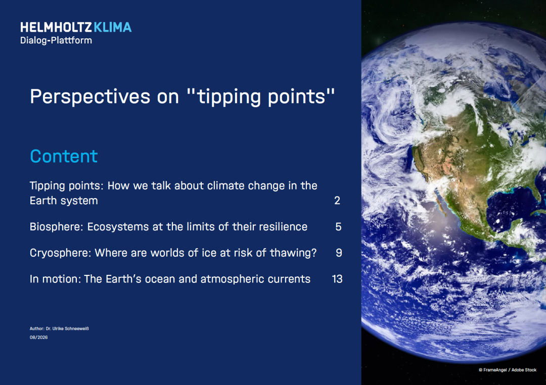Cover of the series „Perspectives on tipping points"