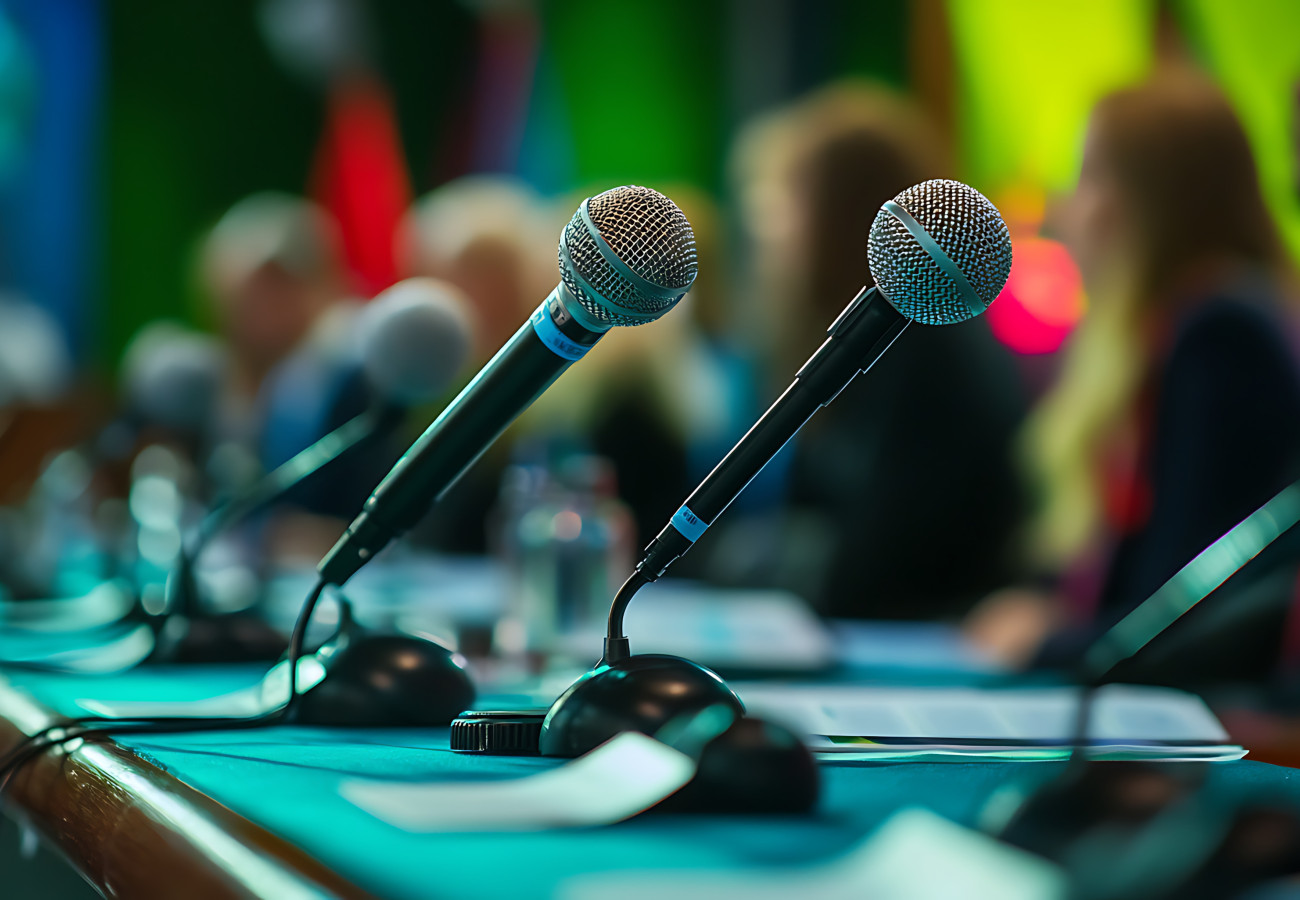 Microphones at COP29 (AI)