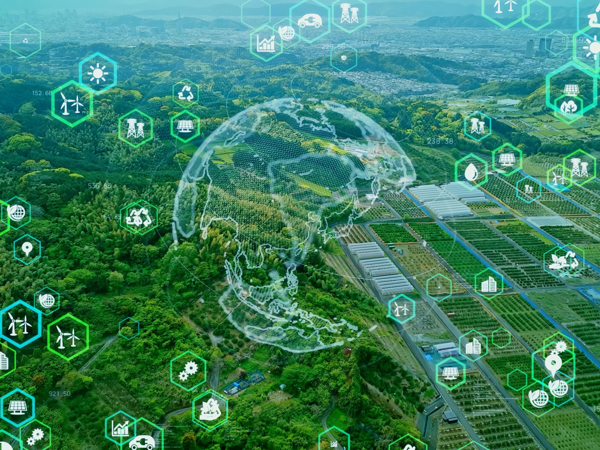 graphic visualization of green transformation