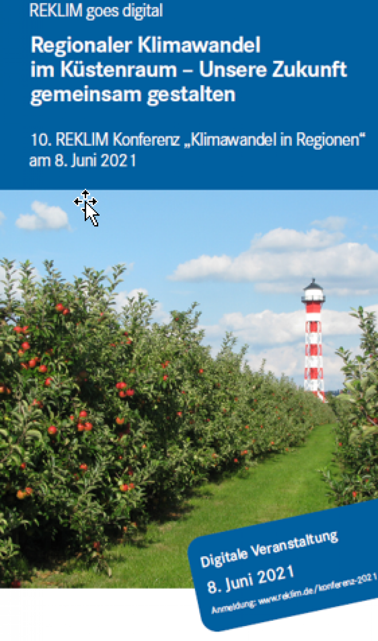 Flyer zur 10. REKLIM Konferenz "Klimawandel in Regionen"