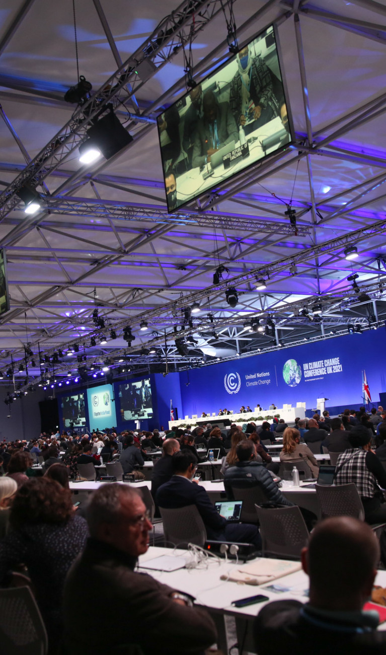 COP 26 (2021): Die Delegierten versammeln sich zum Abschlussplenum
