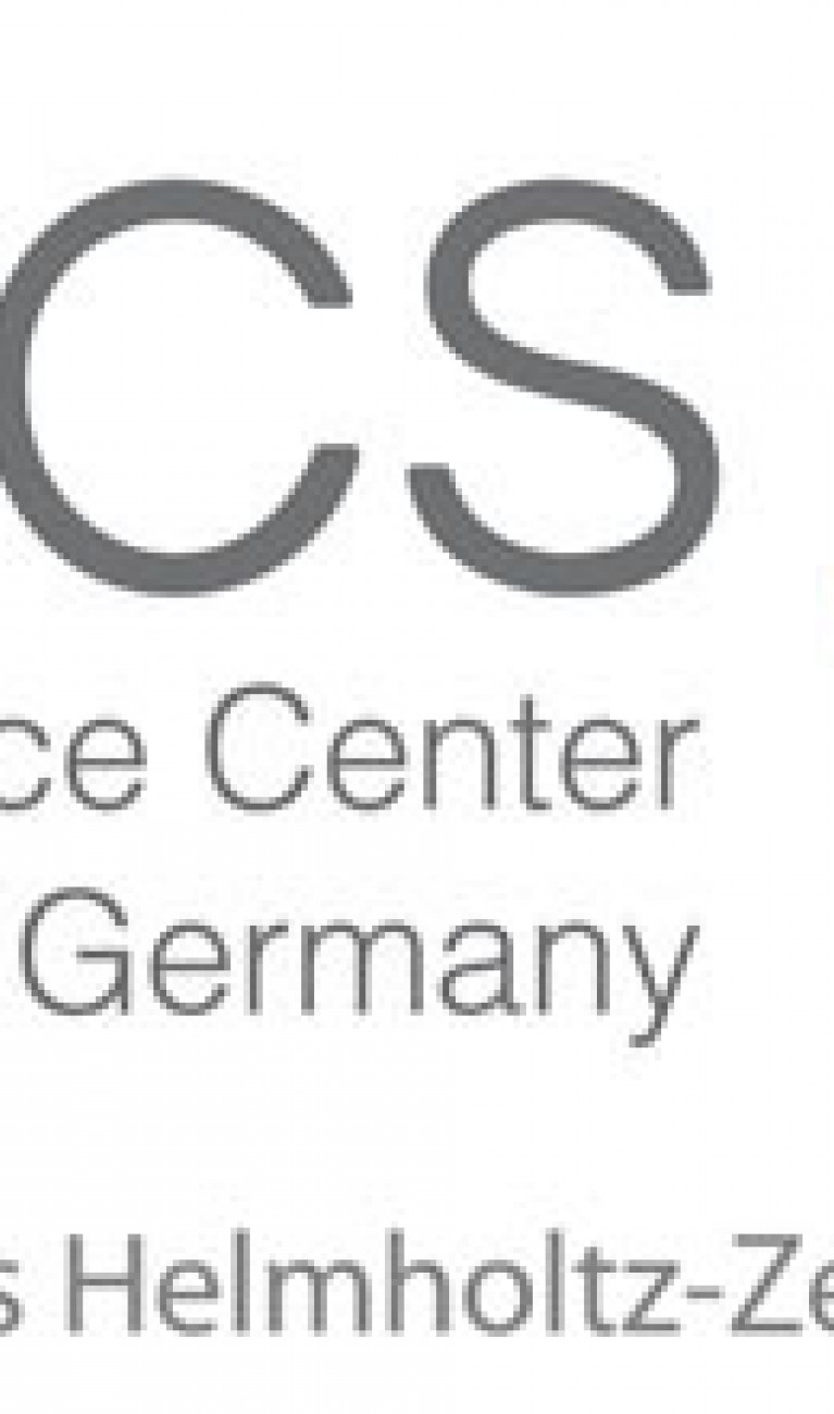 Logo mit Schriftzug von GERICS, rechts ist ein orangener Kreis mit Wellenlinien
