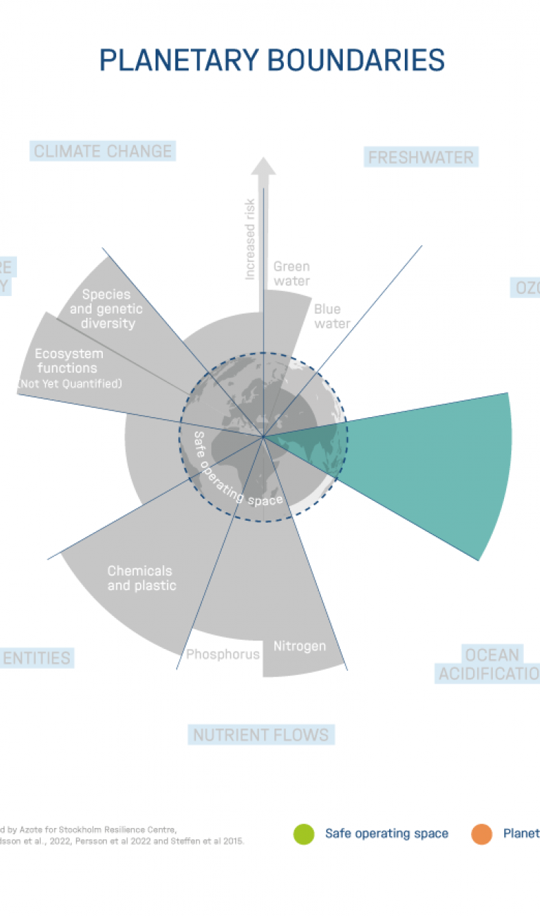 The nine planetary boundaries according to Rockström, Stockholm Resilience Center