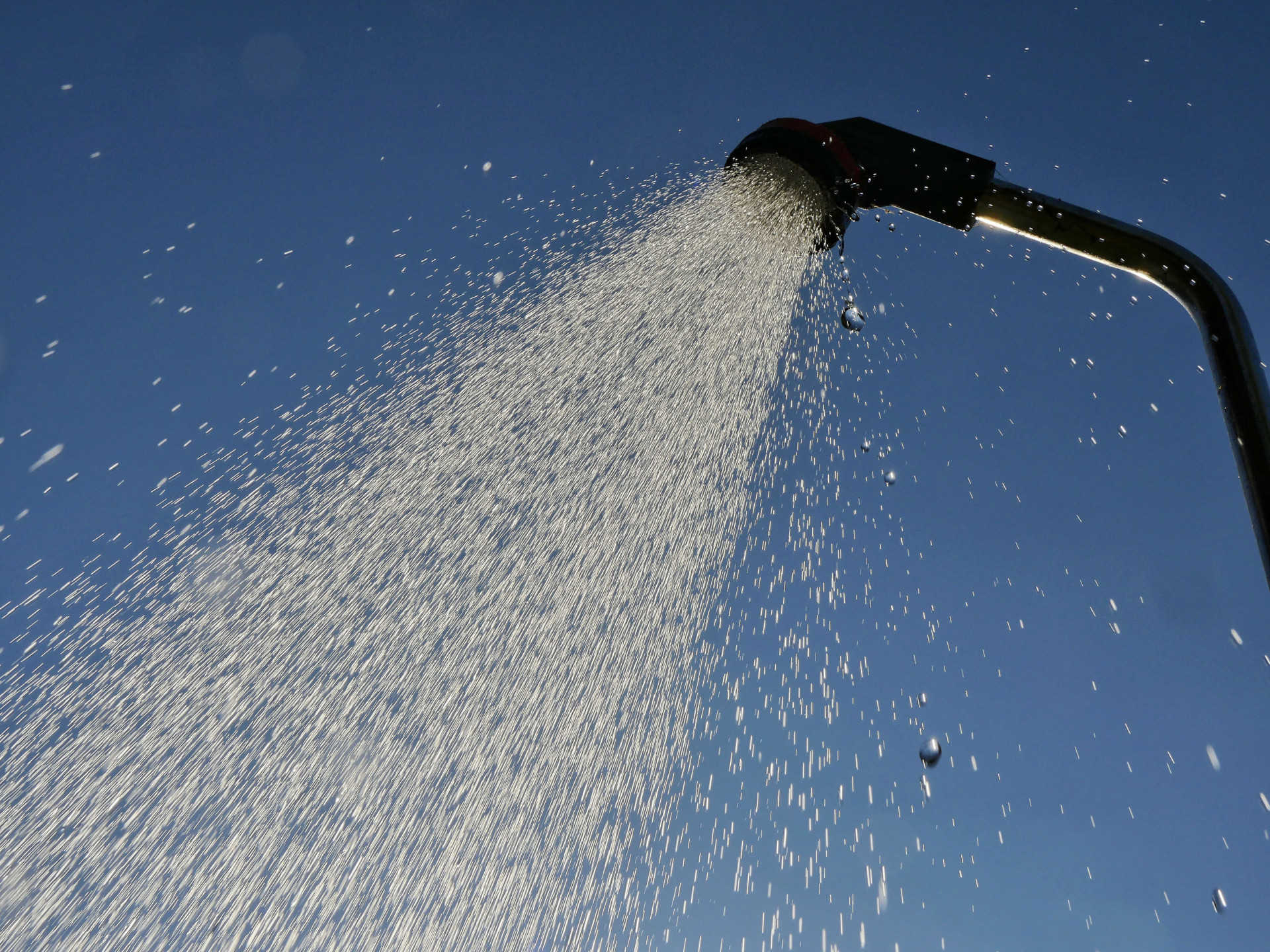 Wasser kommt aus einer Dusche