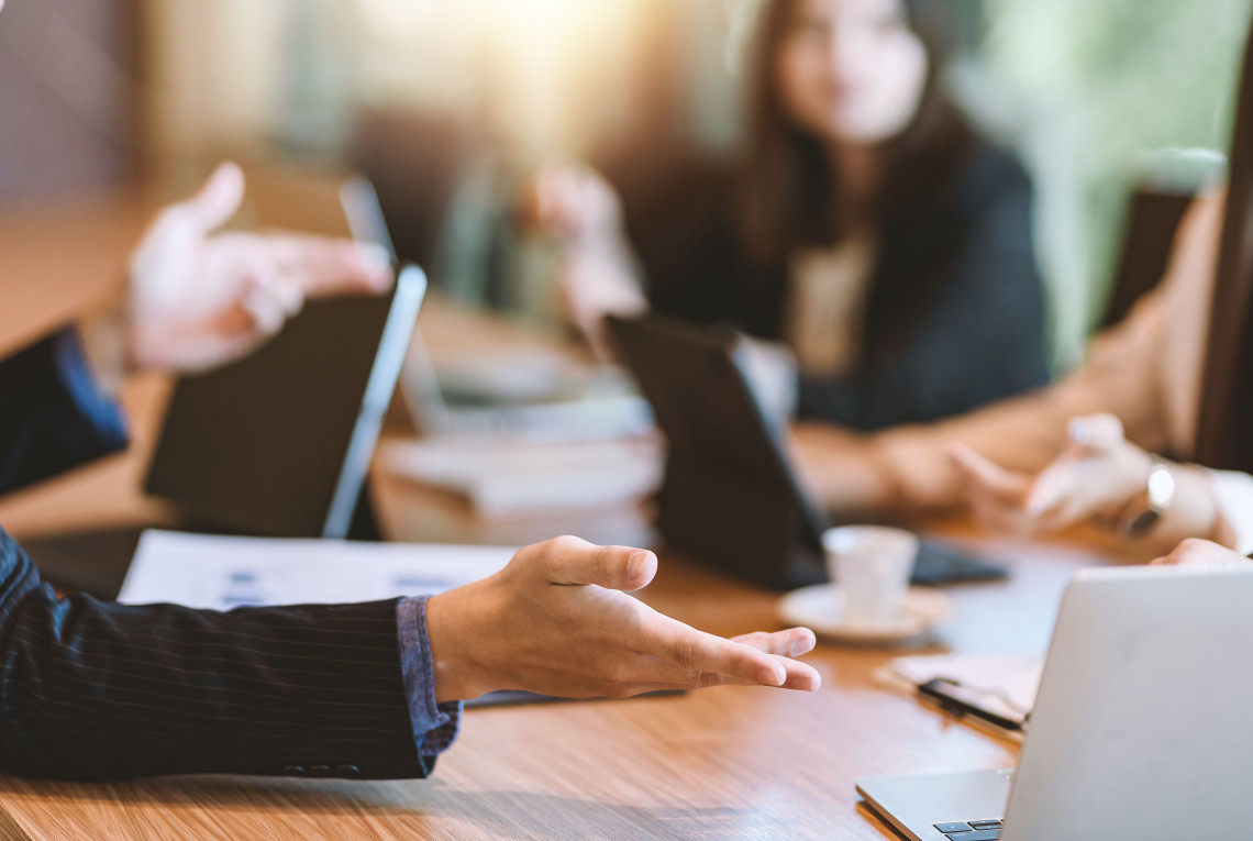 Nahaufnahme Gespräch Business