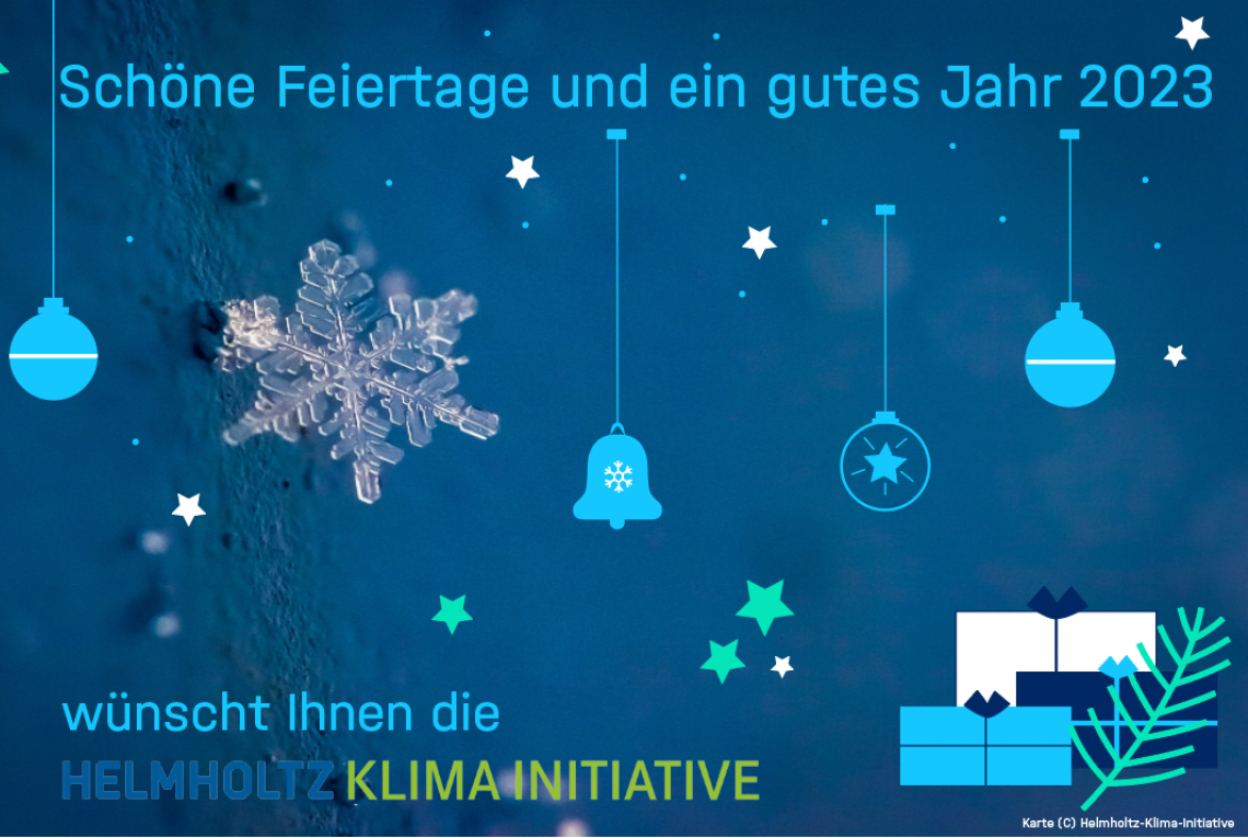 Schöne Feiertage und ein gutes Jahr 2023 wünscht Ihnen die Helmholtz-Klima-Initiative